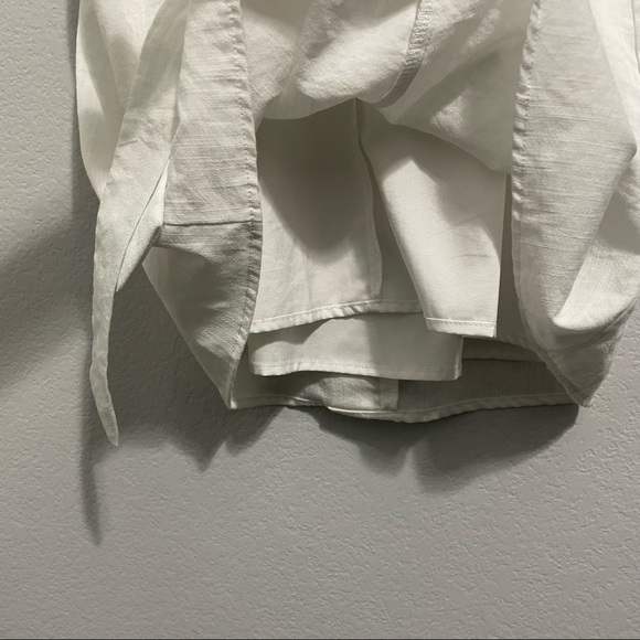 Aqua Dress Button Down Ruffle Sleeveless White Mini Womens XS - Picture 5 of 15